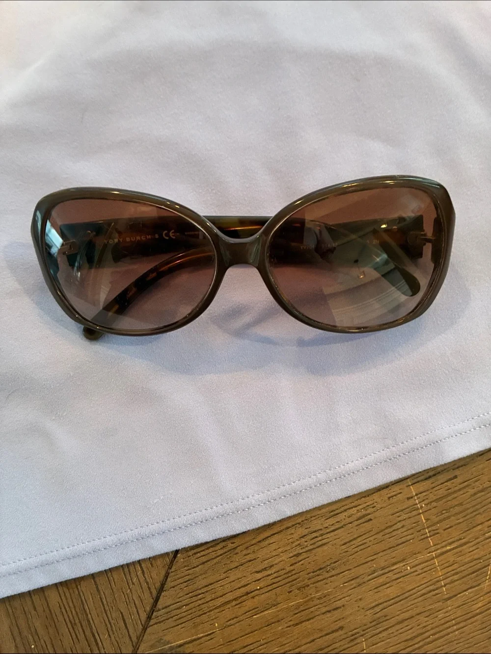 Tory Burch Tortoise Shell Frame Sunglasses with Brown Lenses